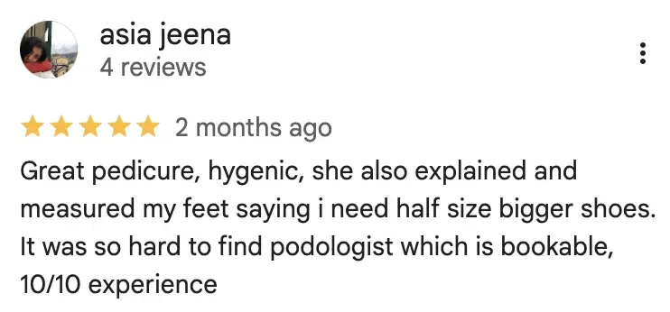 Asia Jeena — Google review