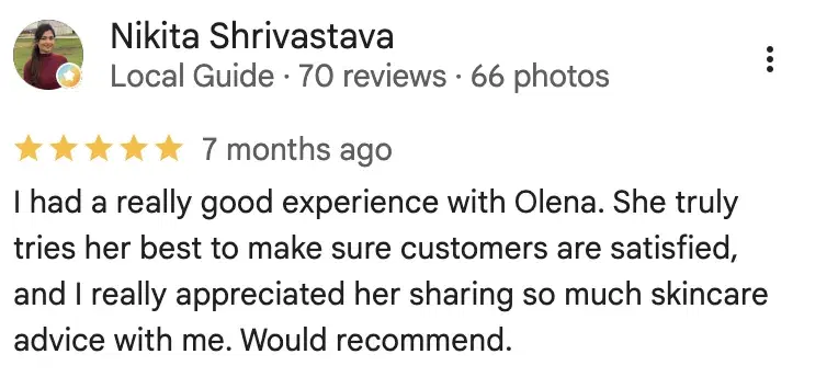 Nikita Shrivastava — Google review