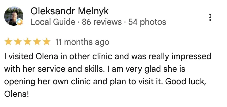 Oleksandr Melnyk — Google review
