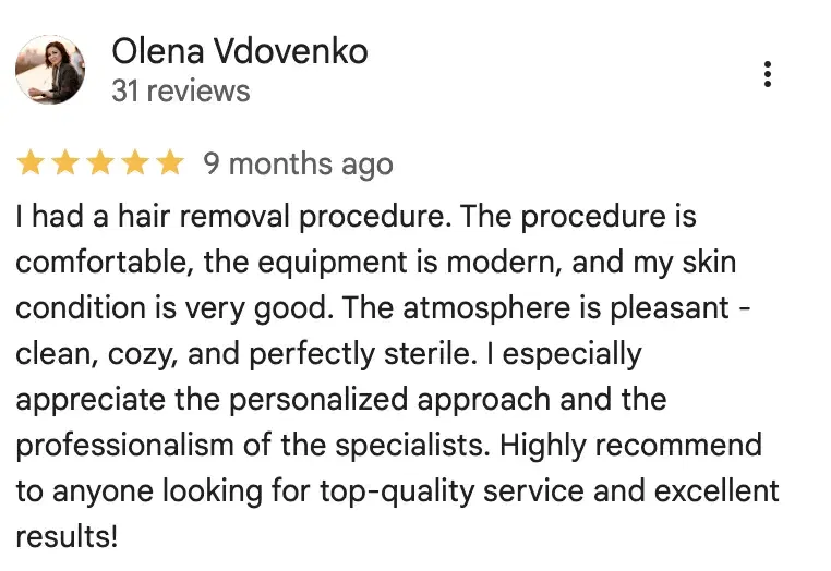 Olena Vdovenko — Google review