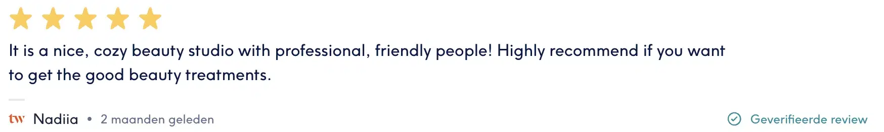 Nadiia — Treatwell review