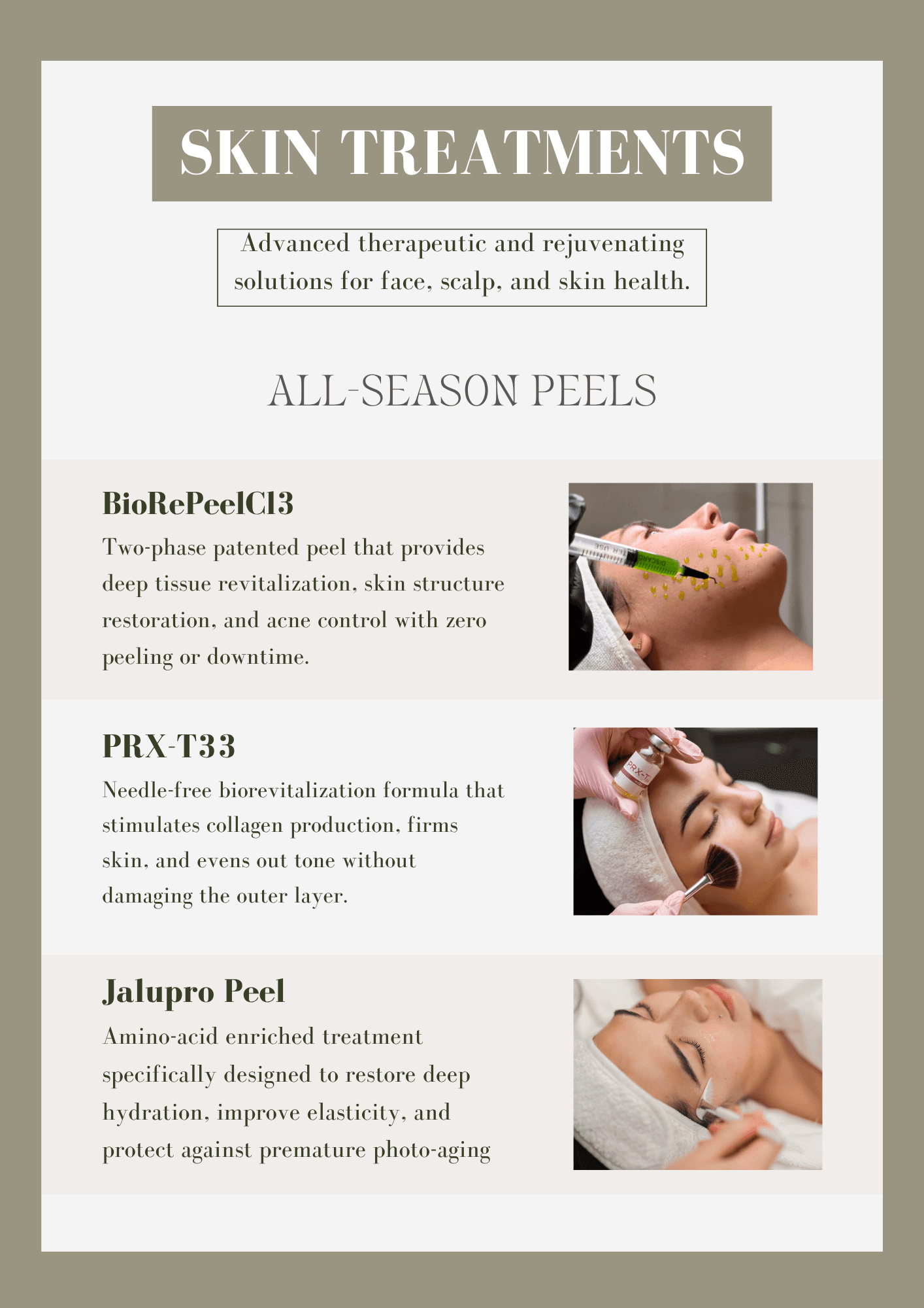 Skin treatments & peels